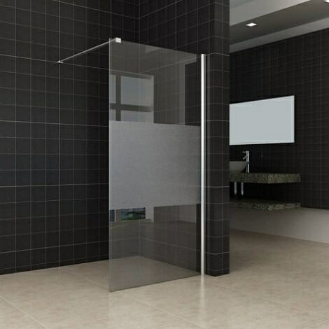 Wiesbaden Inloopdouche 10mm met gedeeltelijk mat glas middenband NANO coating 2