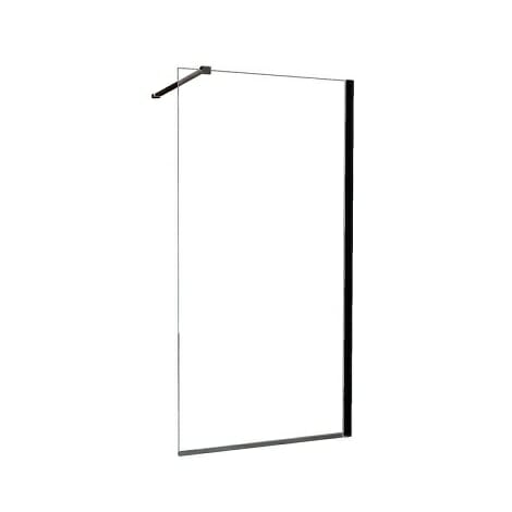 Wiesbaden Safety Glass inloopdouche met ZWART muurprofiel 10mm NANO coating 4