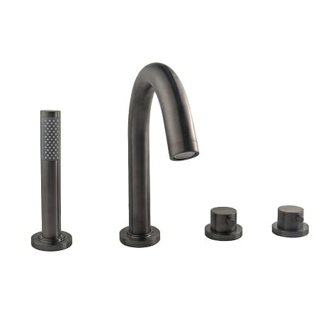 Wiesbaden badrandthermostaat Caral 4 gats afbouwset Gunmetal