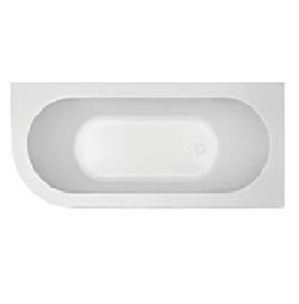 Wiesbaden corner rechts acryl hoekbad 180x80 cm wit 2