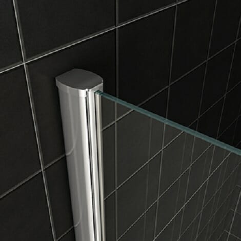 Wiesbaden douchecabine hoekinstap met 2 schuifdeuren 8mm glas chroom NANO coating 5