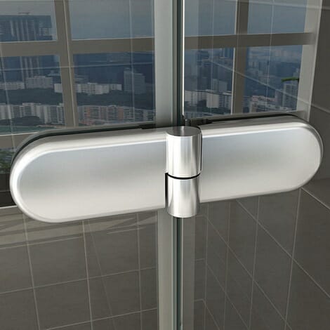 Wiesbaden douchecabine kwartrond 2 draaideuren 8mm glas chroom NANO coating 4