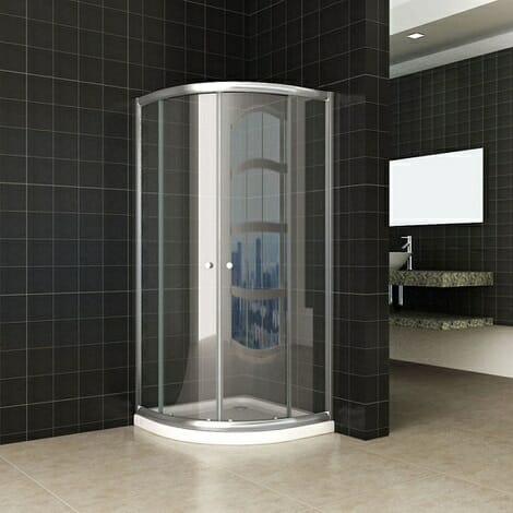 Wiesbaden douchecabine kwartrond eco 5mm helder glas