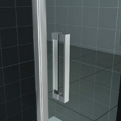 Wiesbaden douchecabine kwartrond rechtsdraaiend 90x90x200cm 8mm glas chroom NANO coating