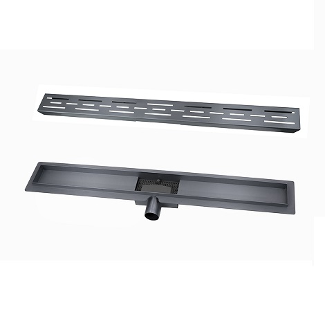 Wiesbaden douchegoot met flens en rooster gunmetal 3