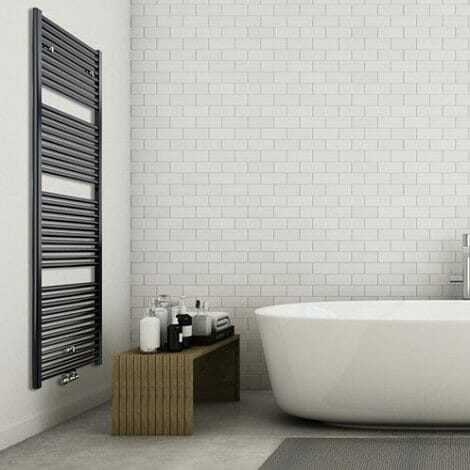 Wiesbaden handdoekradiator Elara antraciet 1067W middenonderaansluiting