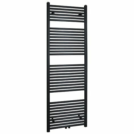 Wiesbaden handdoekradiator Elara mat zwart 1817 x 600 mm 1067W middenondersluiting
