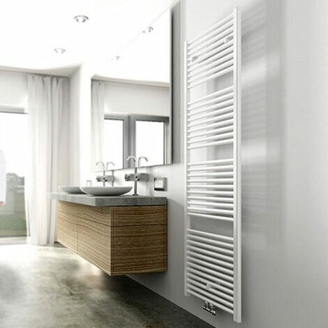 Wiesbaden handdoekradiator Elara wit 1185x600 mm 700W middenonderaansluiting