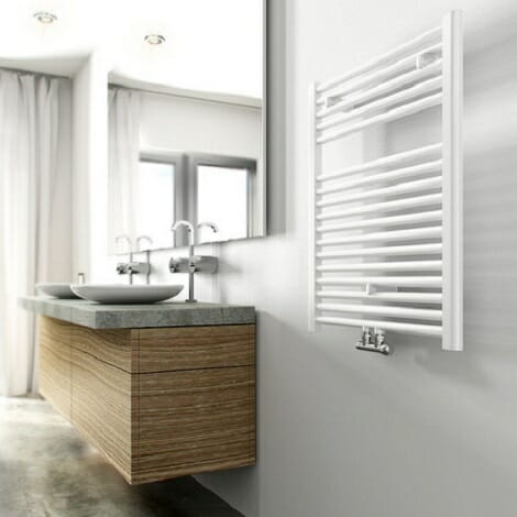 Wiesbaden handdoekradiator Elara wit 766 x 600 mm 463W middenonderaansluiting