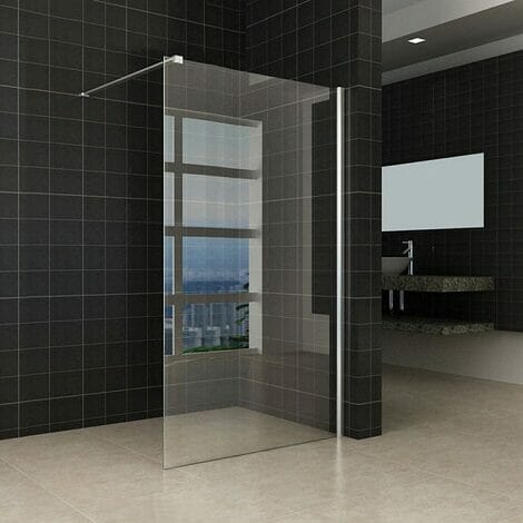 Wiesbaden inloopdouche met muurprofiel 110x200cm 10mm glas NANO coating