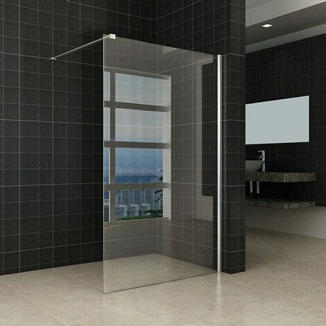 Wiesbaden inloopdouche met muurprofiel 120x200cm 10mm glas NANO coating