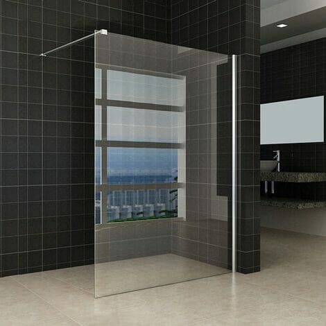 Wiesbaden inloopdouche met muurprofiel 140x200cm 8mm glas NANO coating