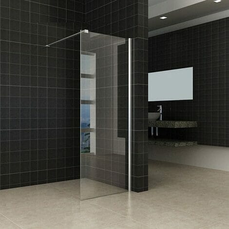 Wiesbaden inloopdouche met muurprofiel 70x200cm 10mm glas NANO coating