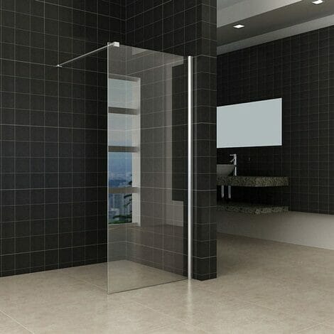 Wiesbaden inloopdouche met muurprofiel 80x200cm 10mm glas NANO coating