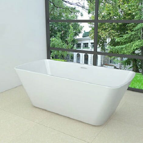 Wiesbaden larx vrijstaand vierkant acryl ligbad 170x78 cm wit