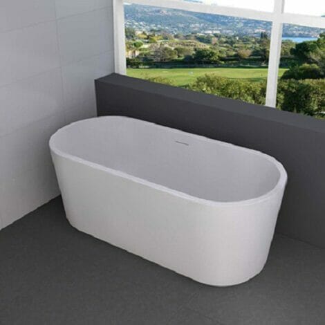 Wiesbaden libero vrijstaand ligbad acryl 178x80x58,5 cm mat wit