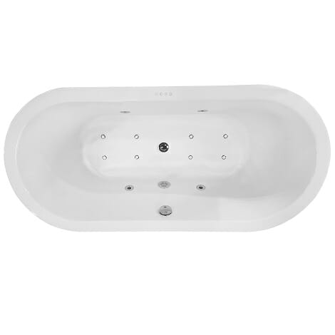 Wiesbaden libero vrijstaande whirlpool ligbad 170x80 cm waste wit 2