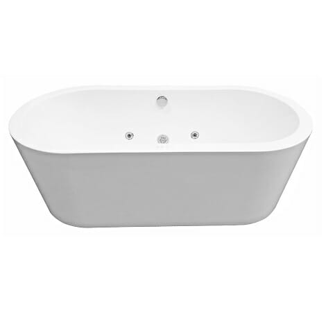 Wiesbaden libero vrijstaande whirlpool ligbad wit 170x80 waste wit 3