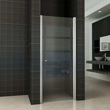 Wiesbaden nisdeur met profiel 80x200cm 8mm helder glas NANO coating