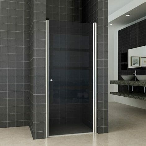 Wiesbaden nisdeur met profiel 90x200cm 8mm rookglas NANO coating