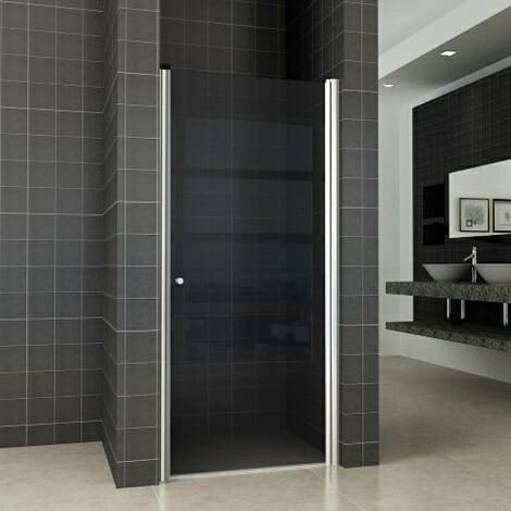 Wiesbaden nisdeur met profiel 90x200cm 8mm rookglas NANO coating