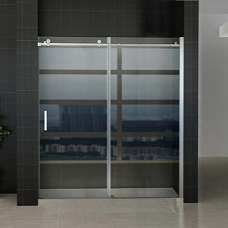 Wiesbaden schuifbare nisdeur 2 delig 170x200cm helder glas 8mm NANO