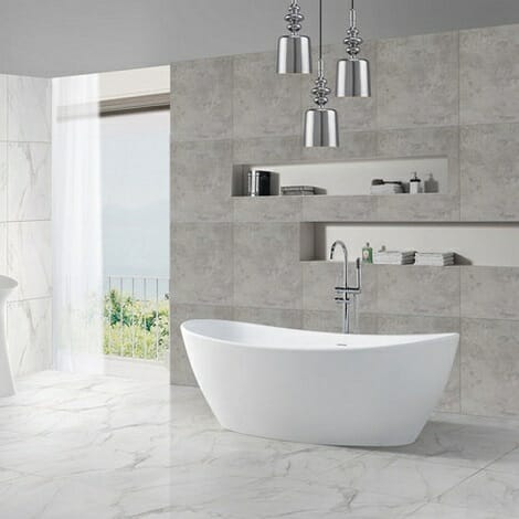 Wiesbaden solid surface vrijstaand bad 179.5x84.5x64 cm 1