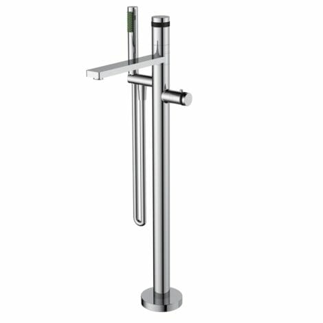 Wiesbaden staand badthermostaat Sphere compleet chroom