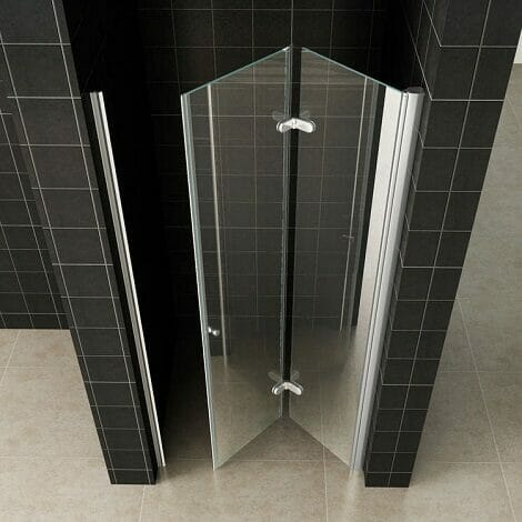 Wiesbaden vouwbare nisdeur rechts 8mm helder glas NANO coating 1