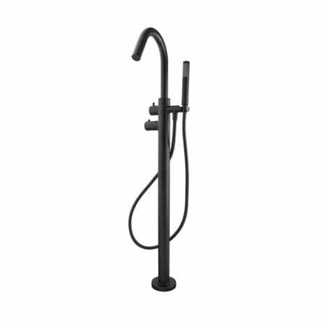 Wiesbaden vrijstaande thermostatische badmengkraan Caral mat zwart