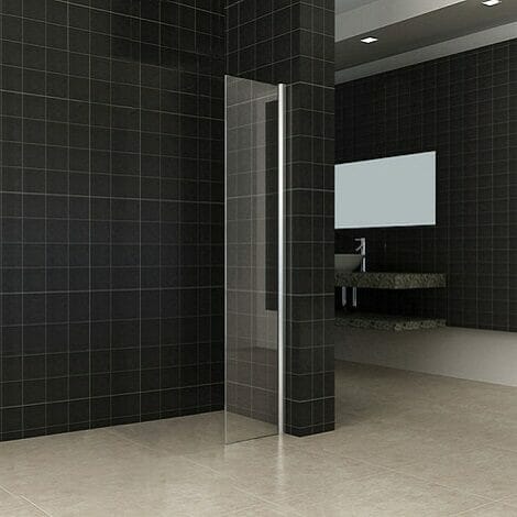 Wiesbaden douchewand met muurprofiel 30x200cm 10mm glas NANO coating
