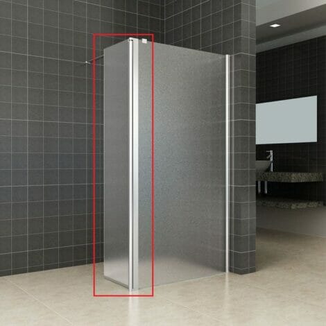 Wiesbaden zijwand voor Inloopdouche met Links Scharnierend Profiel 10mm geheel matglas NANO coating 1
