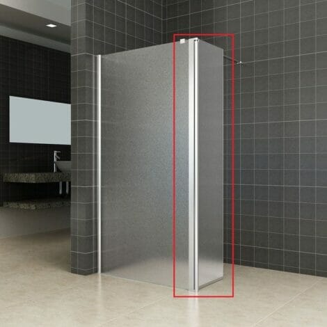 Wiesbaden zijwand voor Inloopdouche met Links Scharnierend Profiel 10mm geheel matglas NANO coating 1