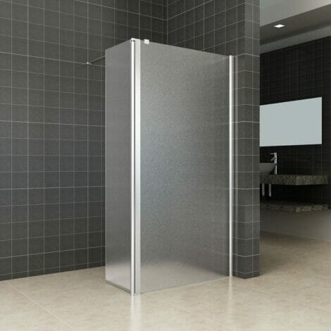 Wiesbaden zijwand voor Inloopdouche met Links Scharnierend Profiel 35x200cm 10mm geheel matglas NANO coating 2