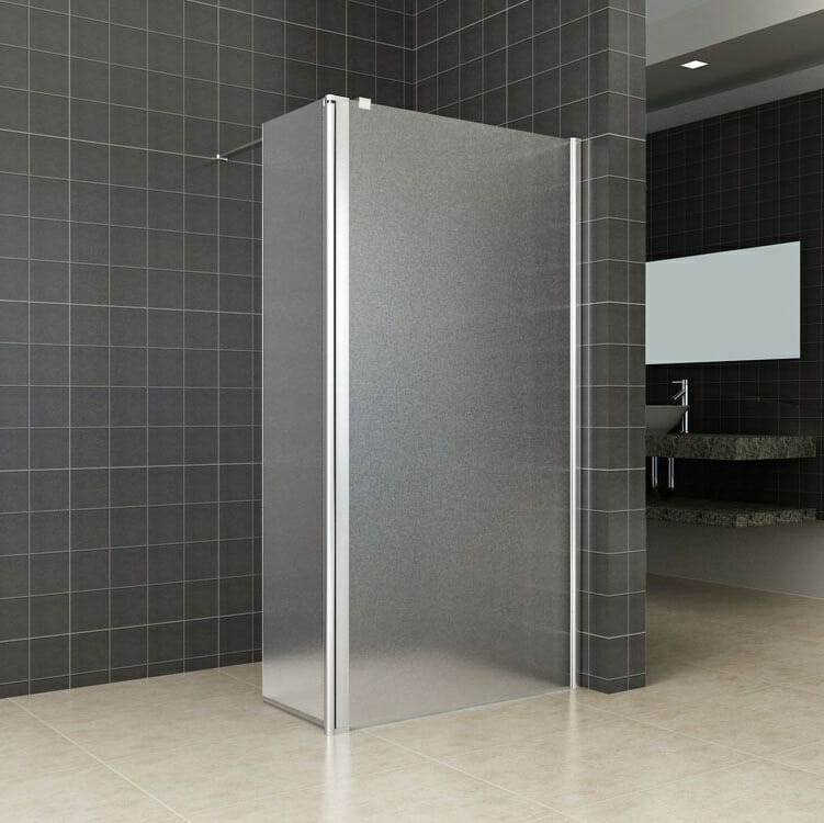 Wiesbaden zijwand voor Inloopdouche met Links Scharnierend Profiel 35x200cm 10mm geheel matglas NANO coating 2
