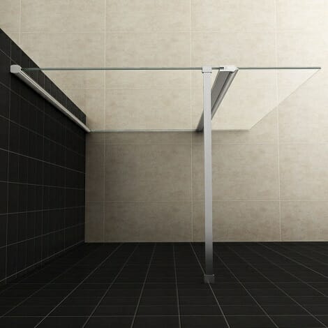 Wiesbaden zijwand voor Inloopdouche met scharnierend profiel 10mm helder glas NANO coating 3