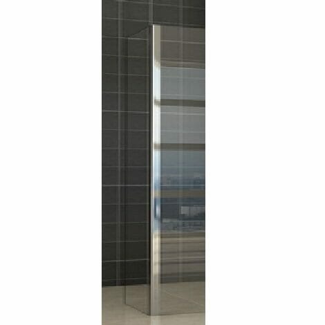 Wiesbaden zijwand voor inloopdouche met hoekprofiel 30x200cm 10mm helder glas NANO coating 3