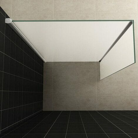 Wiesbaden zijwand voor inloopdouche met hoekprofiel 35x200cm 10mm volledig matglas NANO coating 2