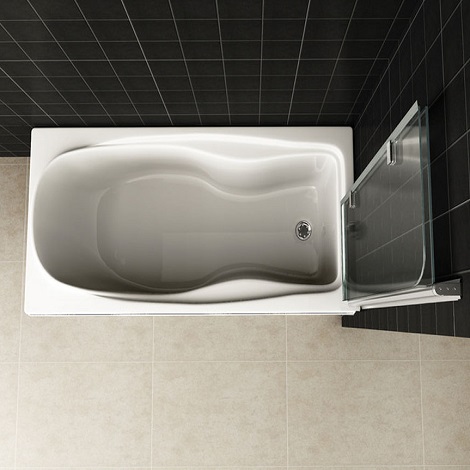 Wiesbaden badwand 2 delig inklapbaar 100x140cm 6mm chroom NANO coating 2