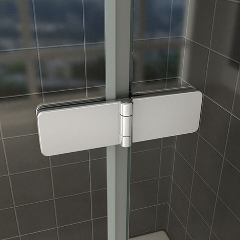 Wiesbaden badwand 2 delig inklapbaar 100x140cm 6mm chroom NANO coating 3