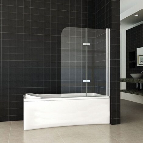 Wiesbaden badwand 2 delig inklapbaar 100x140cm 6mm chroom NANO coating