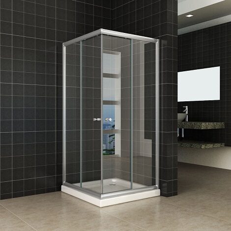 Wiesbaden douchecabine hoekinstap eco 100x100x190cm met 5mm helder glas