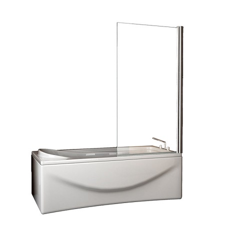 Wiesbaden draaibare badwand 80x150cm 6mm chroom NANO coating 2