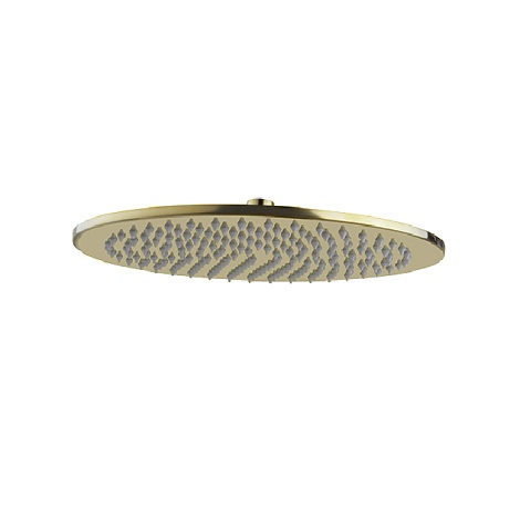 Wiesbaden inbouwthermostaatset caral 30 cm rond type 403 GM plafonduitloop geborsteld messing 4