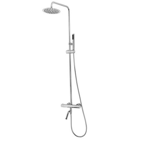 Wiesbaden opbouw bad met thermostatische kraan Caral chroom