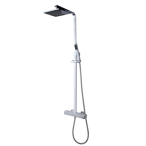 Wiesbaden opbouw doucheset met thermostatische kraan Rombo chroom