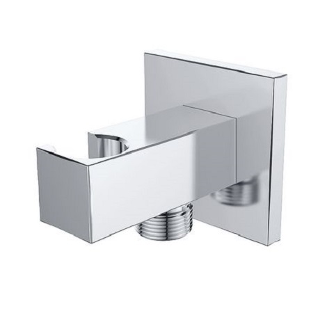 Wiesbaden thermostatische inbouw regendouche set met plafondarm 20 cm vierkant type 105 chroom 3