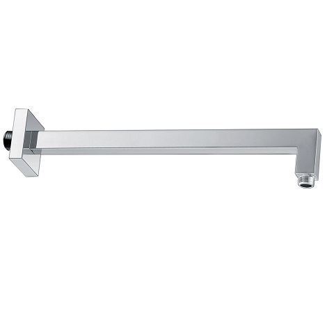 Wiesbaden thermostatische inbouw regendouche set met wandarm 20 cm vierkant type 106 chroom 4