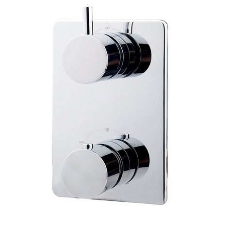 Wiesbaden thermostatische inbouw regendouche set met wandarm 30 cm rond type 104 chroom 2