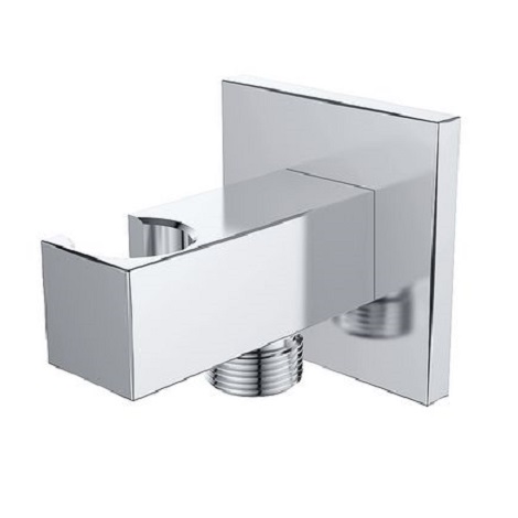 Wiesbaden thermostatische inbouw regendouche set met wandarm ufo 20 cm vierkant incl. body jets type 118 chroom 3